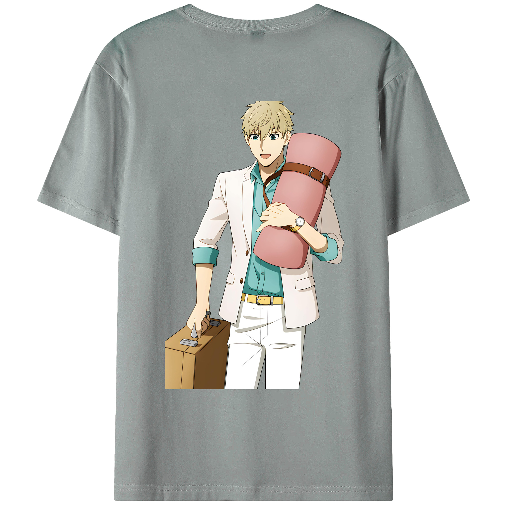 （画像用） SPY×FAMILY间谍家家酒 綿100％ メンズ半袖Tシャツ（バックプリント） 通気性